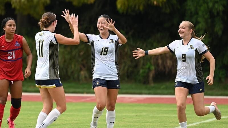 Ogimoto and Barr Score in 2-1 Win Over American
