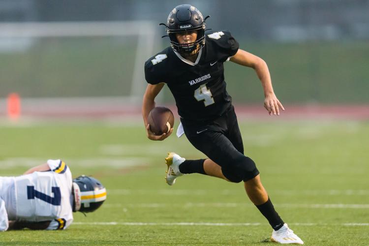 The Cabarrus Warriors (Cannon School / Concord First Assembly) defeat the North Raleigh Christian Academy Knights 21-14 on Friday Night.