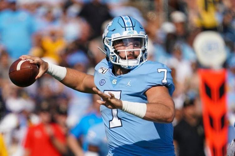 Sep 21, 2019; Chapel Hill, NC, USA; North Carolina Tar Heels quarterback Sam Howell (7) throws the ball during the first half against the Appalachian State Mountaineers at Kenan Memorial Stadium. Mandatory Credit: James Guillory-USA TODAY Sports