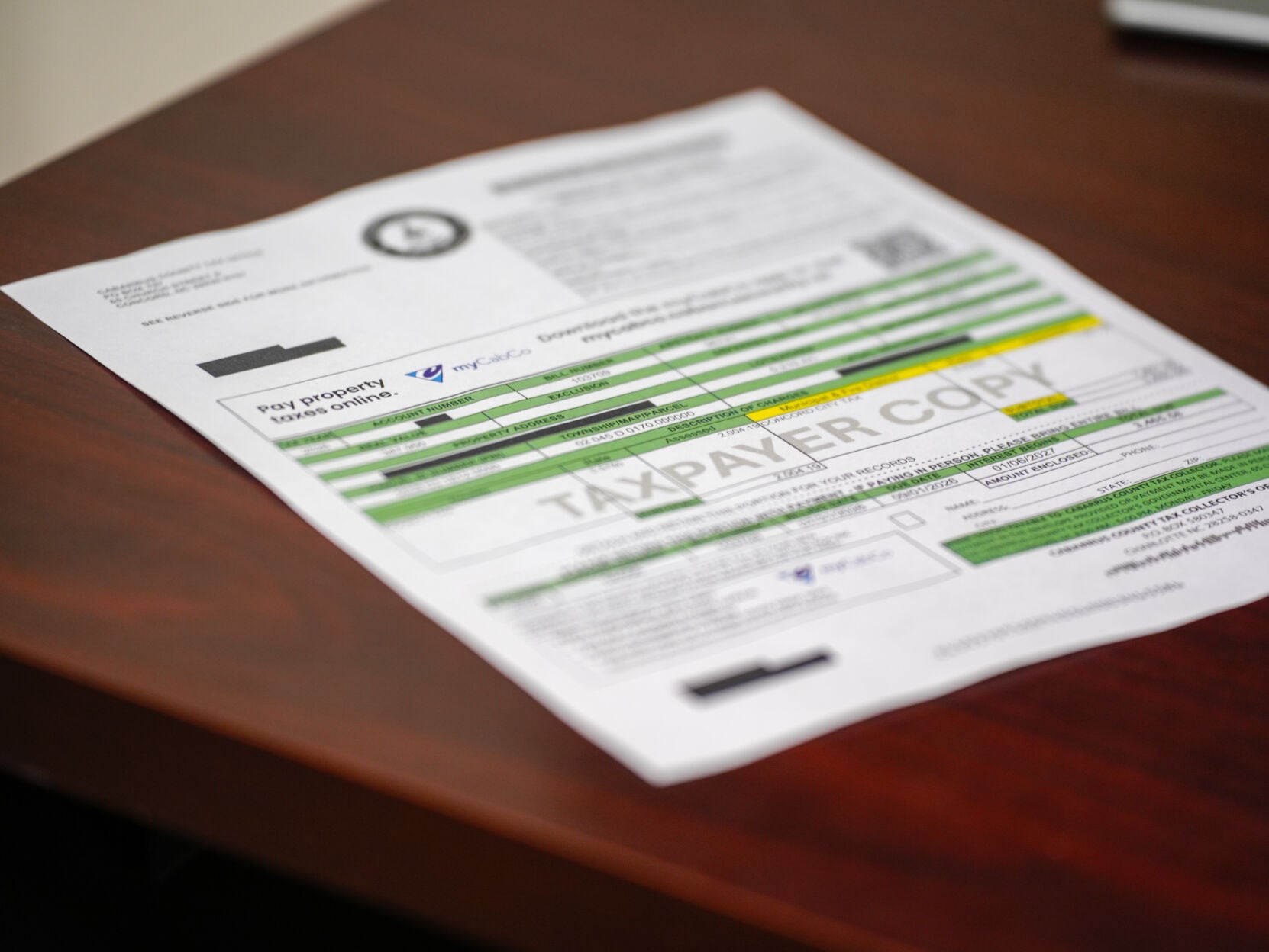 Cabarrus County property tax bills