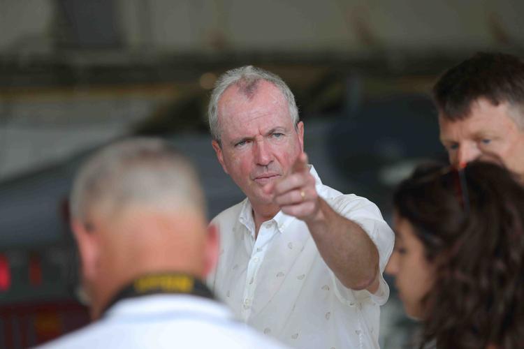 Governor Phil Murphy and U.S. Representative Donald Norcross visits military base