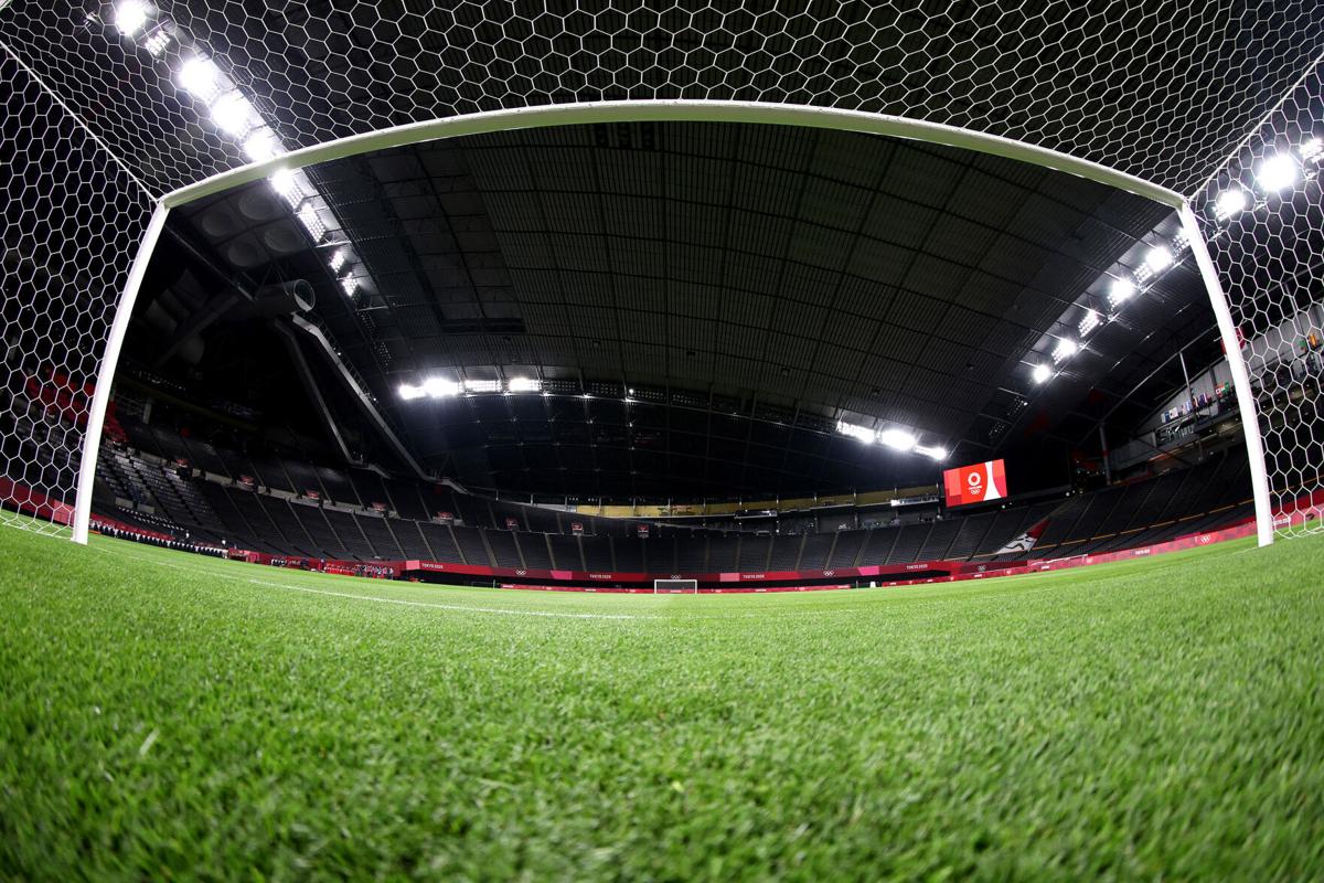 A general view inside the stadium prior to the Men's First Round Group C match between Egypt and Argentina on day two of the Tokyo 2020 Olympic Games at Sapporo Dome on Sunday, July 25, 2021 in Sapporo, Hokkaido, Japan.