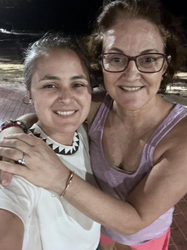 Julia Soares with mom