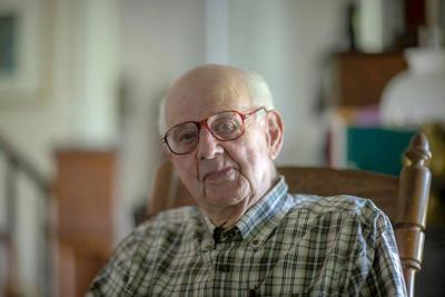 Wendell Berry poses for a portrait at his home in Port Royal, Kentucky, on July 19, 2022.