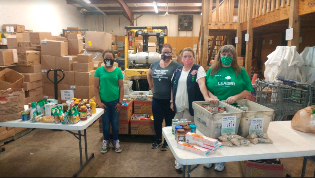 Cabarrus County Girl Scouts Second Harvest Food Bank