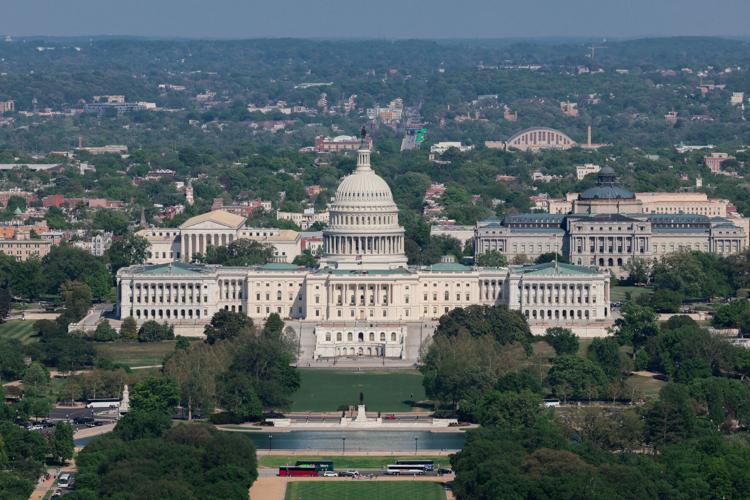 FILE PHOTO: The U.S. Capitol Building and Library of Congress in Washington