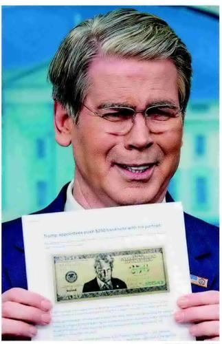Bill mock-up features Trump