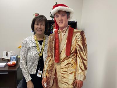 Pam Hinson and Elvis
