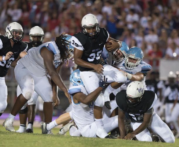 Friday night football action