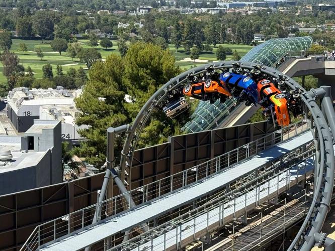 Universal Studio Hollywood’ s Fast& Furious: Hollywood Drift will reach speeds of 72 mph and take riders on multiple inversions.