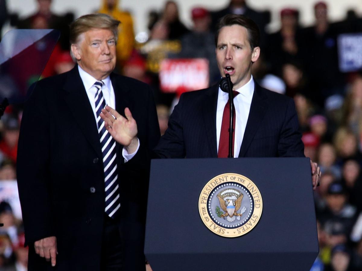 President Trump campaigns for Missouri Attorney General and Republican U.S. Senate candidate Josh Hawley in Columbia
