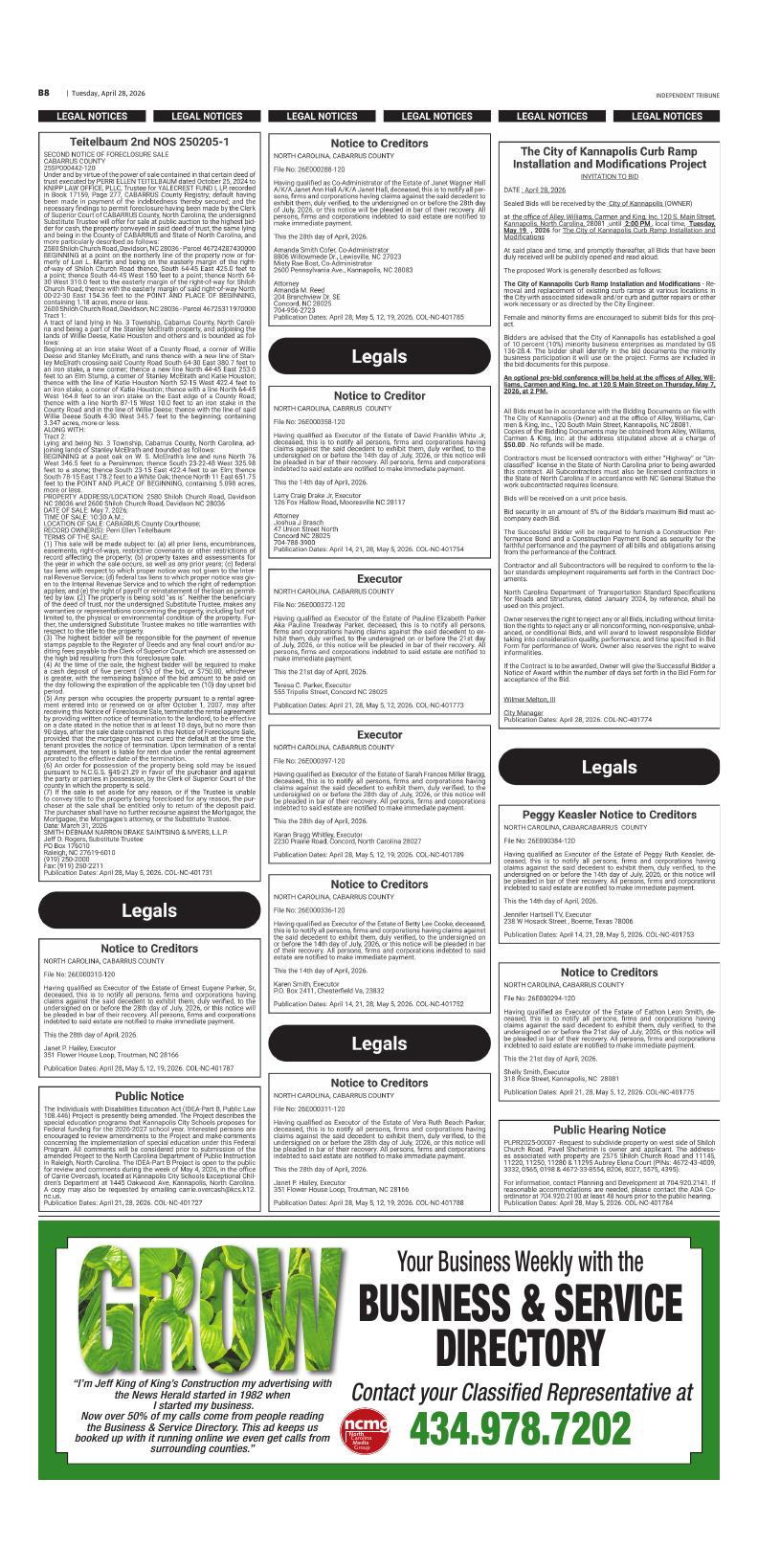 Page B8