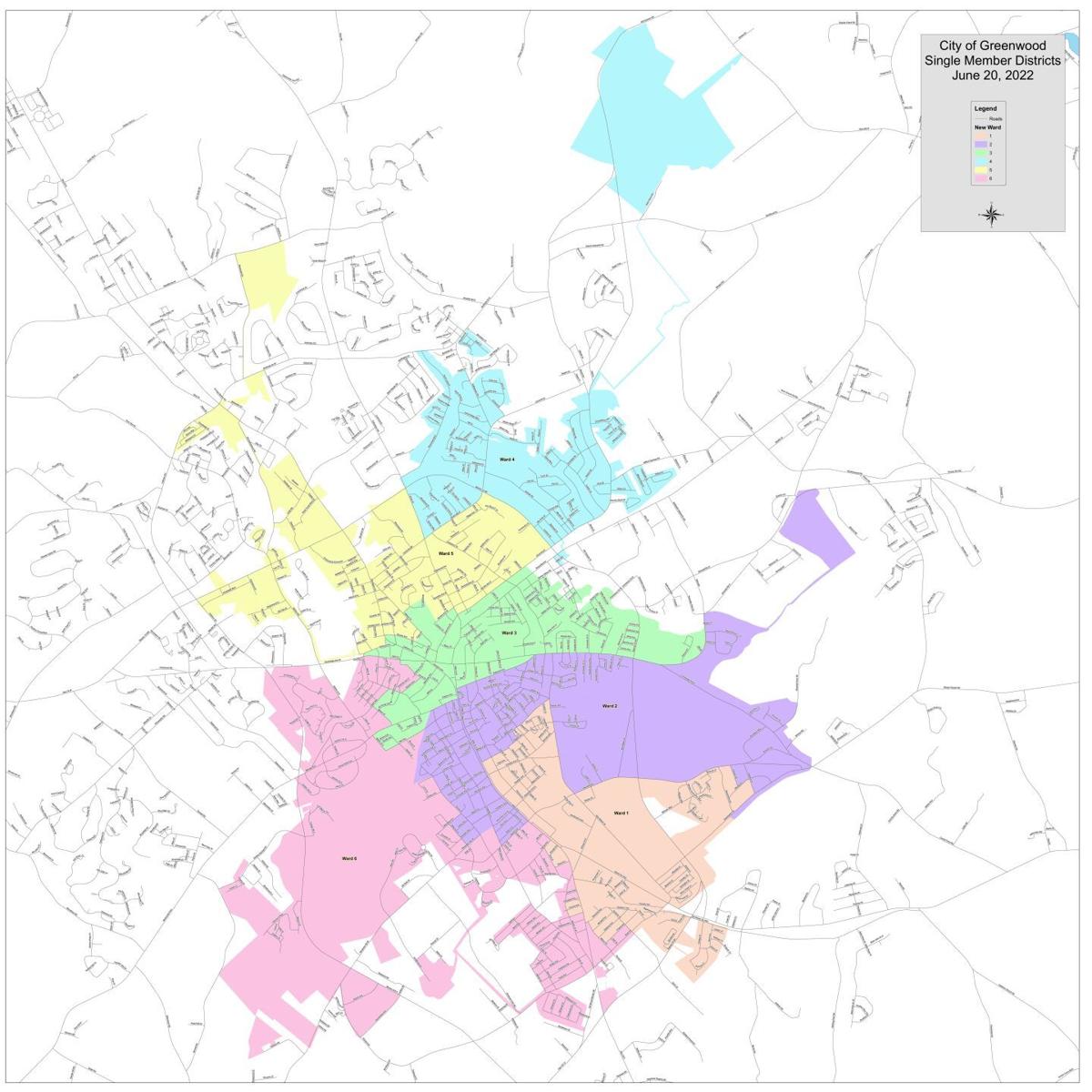 New Greenwood City ward map