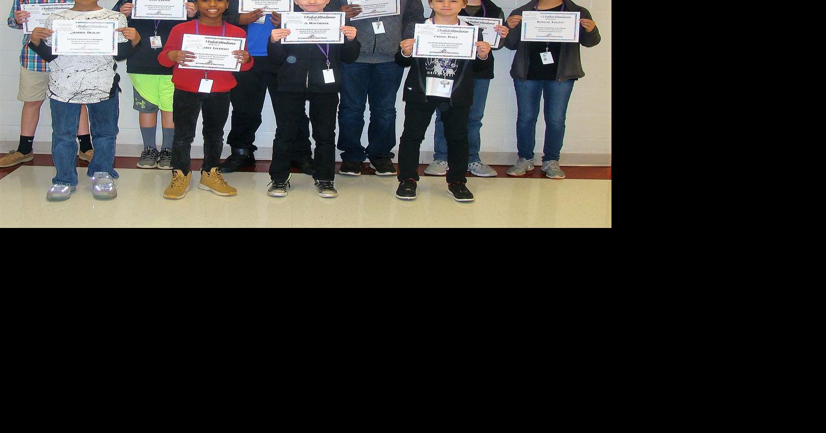 Edgewood Middle School 6th grade Perfect Attendance Lakelands