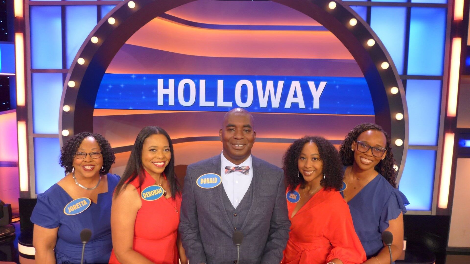 On Family Feud Holloway family Greenwood natives are game