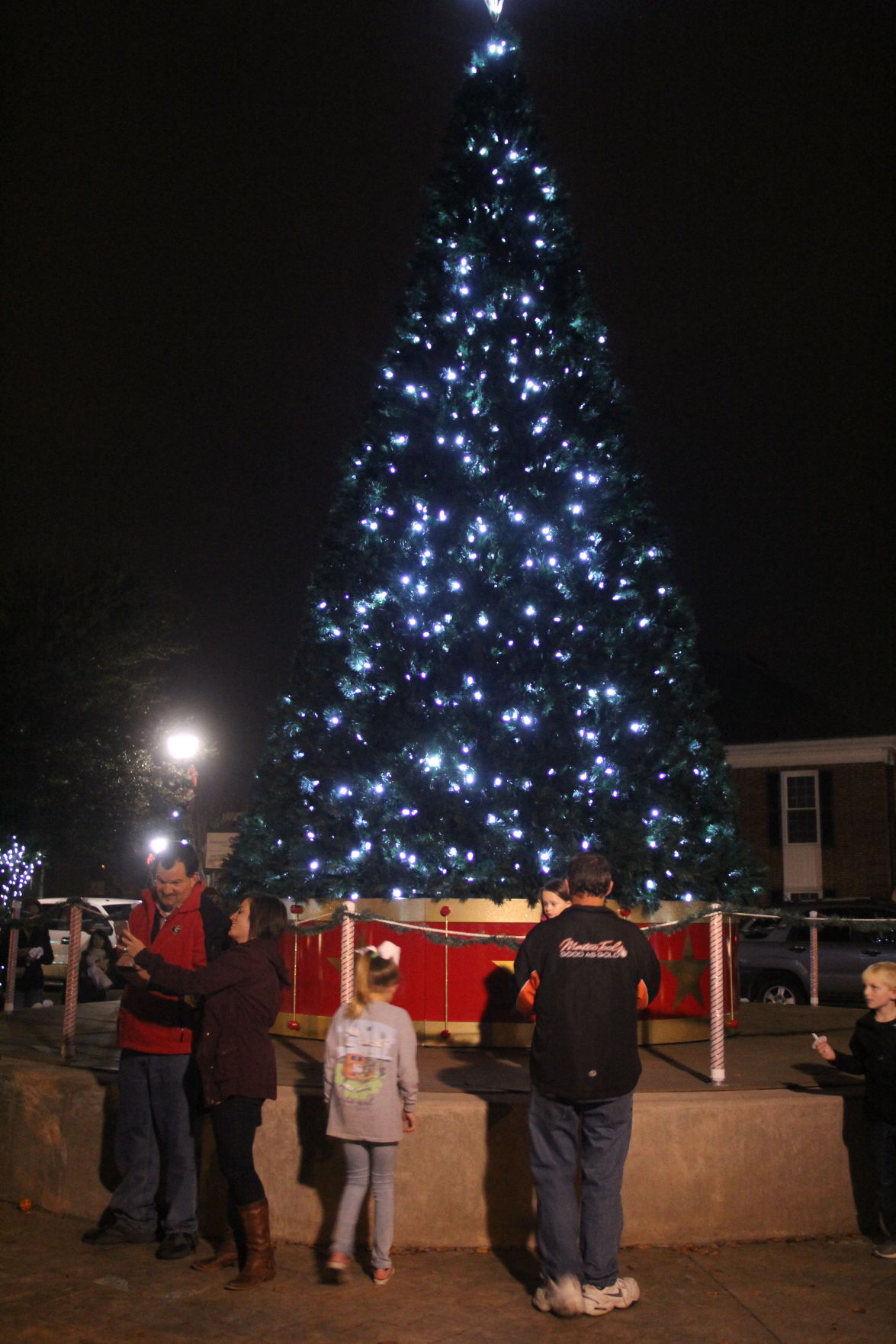The tree lighting ceremony at bradley fair