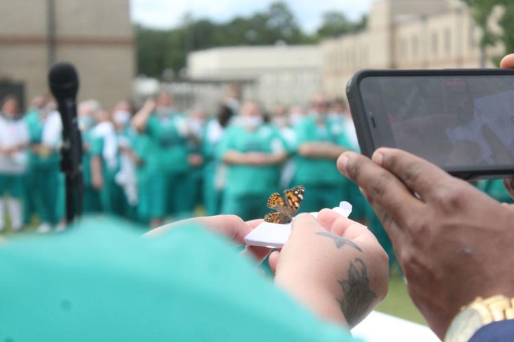 Float like a butterfly Inmates let go of past traumas in butterfly