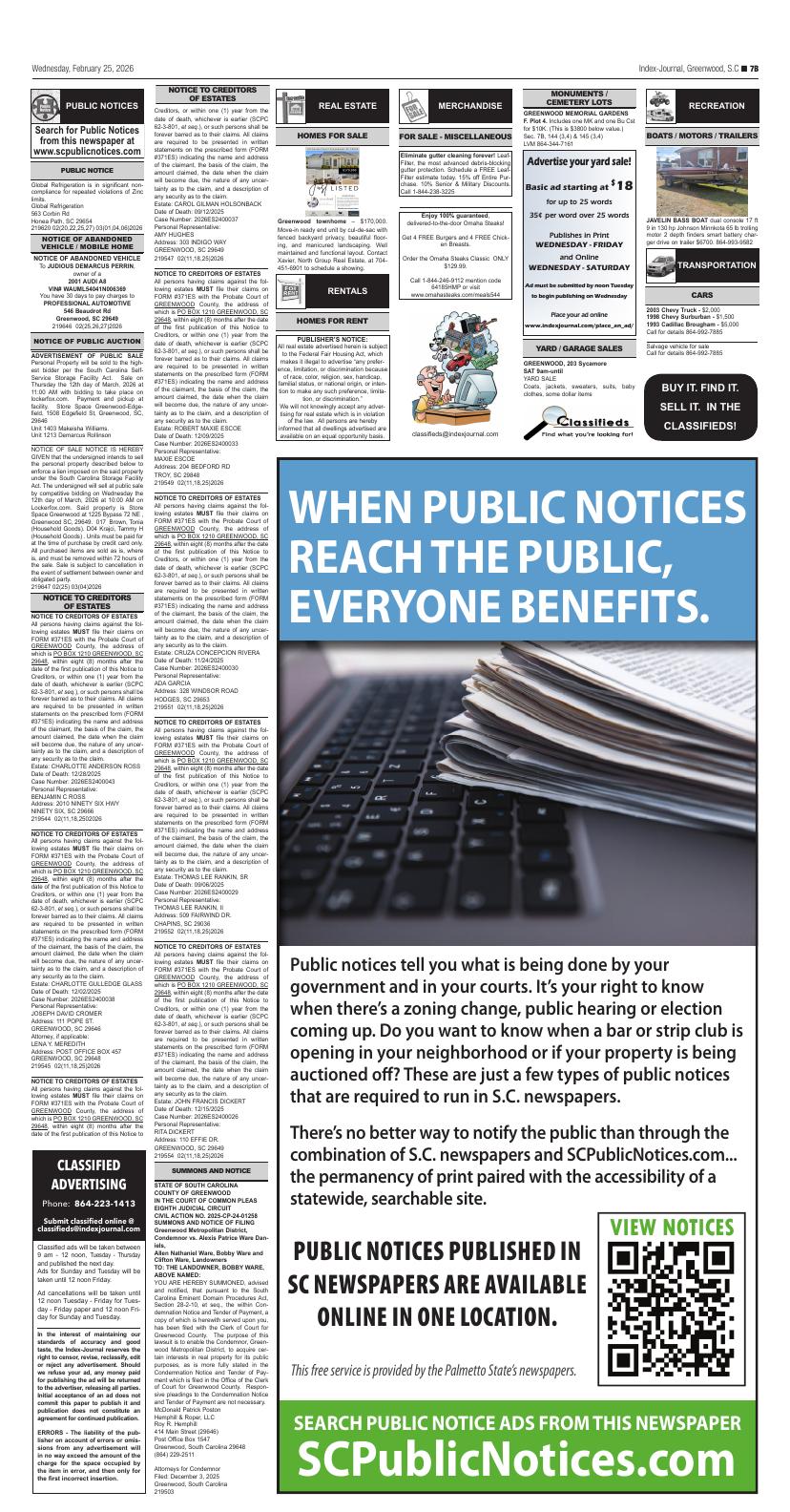 Page B7 | e-Edition | indexjournal.com