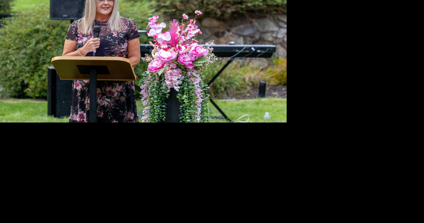 Breast cancer survivor Karen Krejocic speaks at 22nd annual Love of Life Campaign kickoff