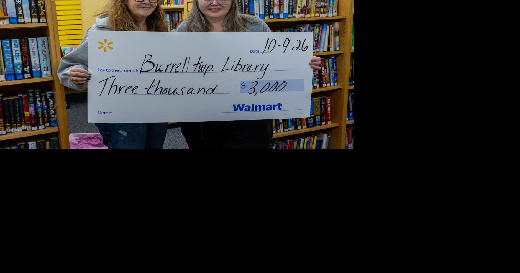 Blairsville Walmart donates $3,000 to Burrell Township Library