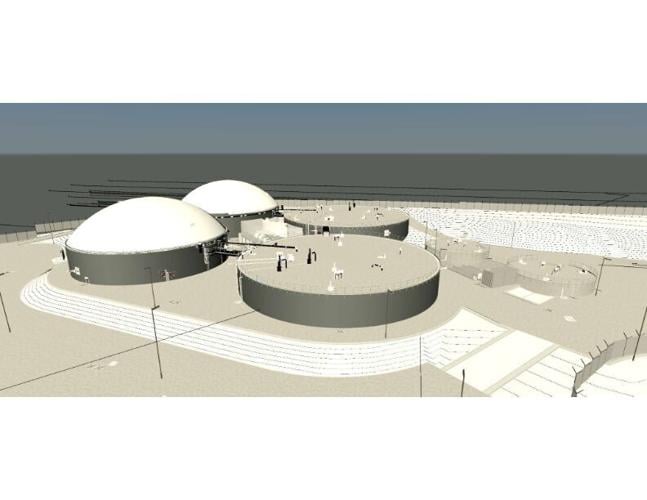 Work continues above and below ground of biomethane processor