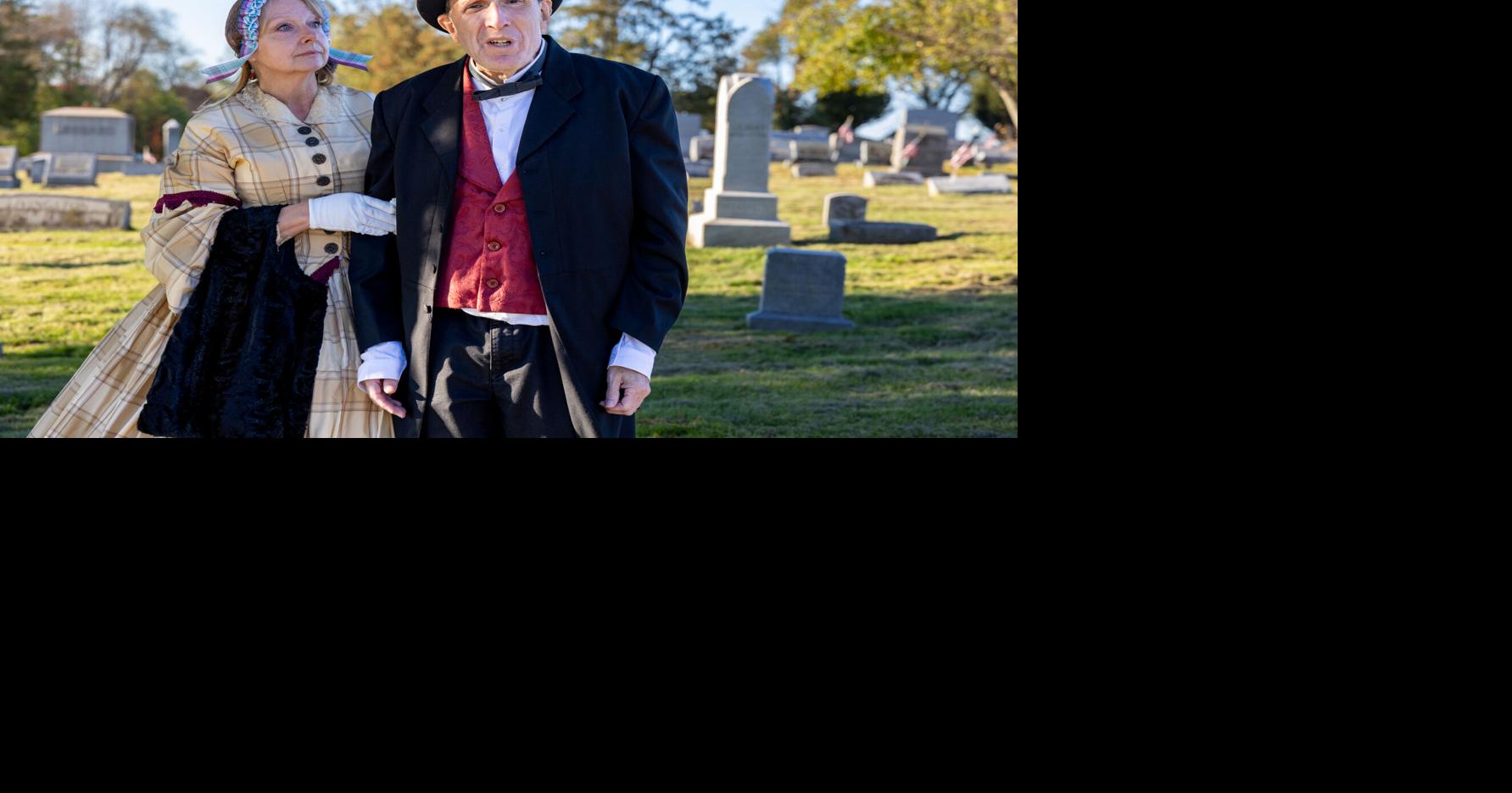Denise Jennings, Michael Schwartz bring Elizabeth, John Hill to life at Twilight Cemetery Tour