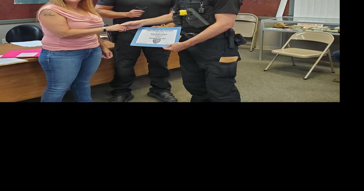 Clymer Borough police officer promoted to Patrolman First Class News