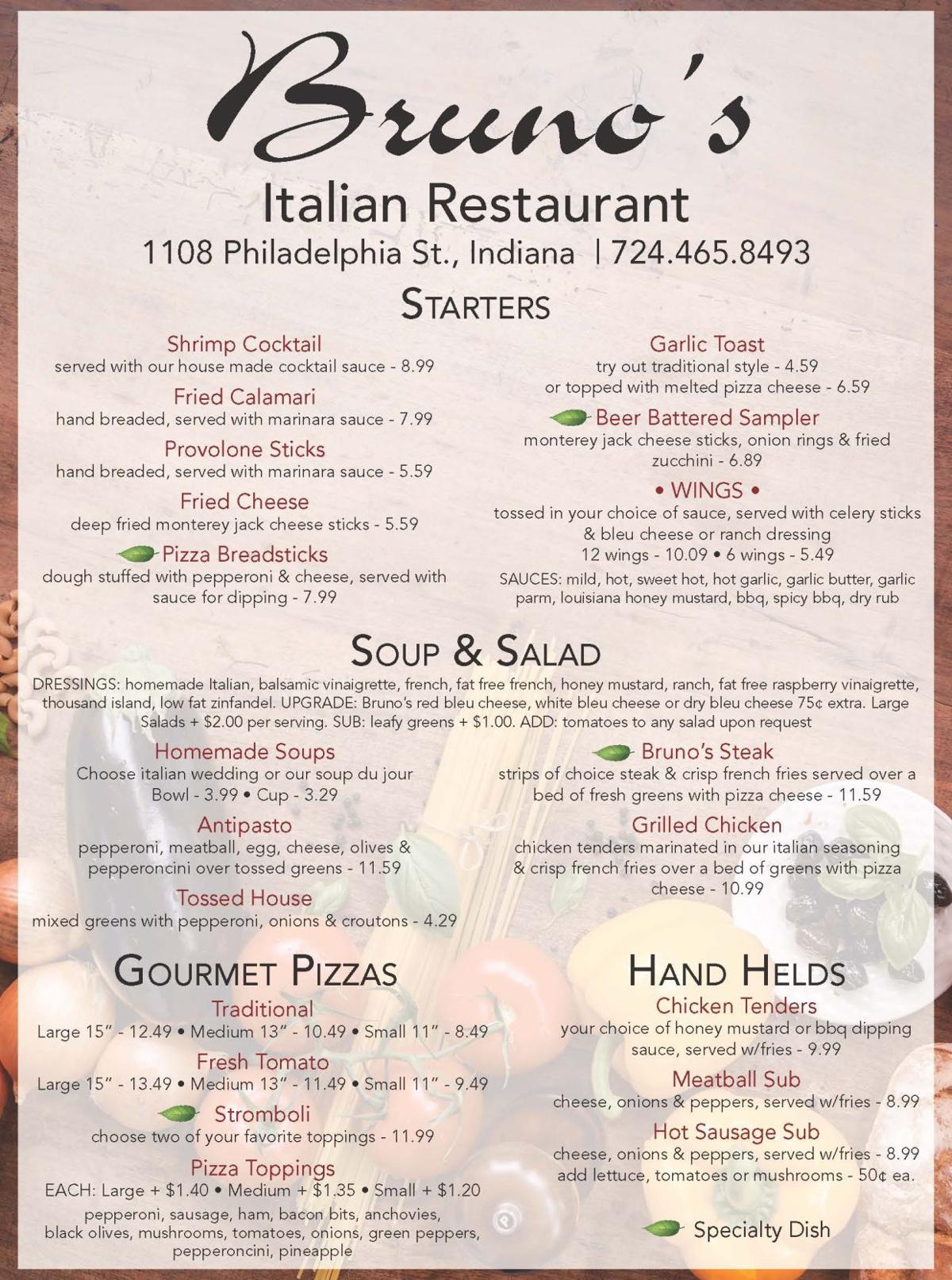 Bruno's Restaurant restaurant_guide bar Indiana, PA