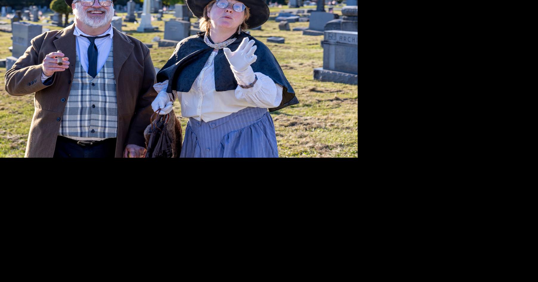 Fergusons portray the Atkinsons at Blairsville UGRR Twilight Cemetery Tour