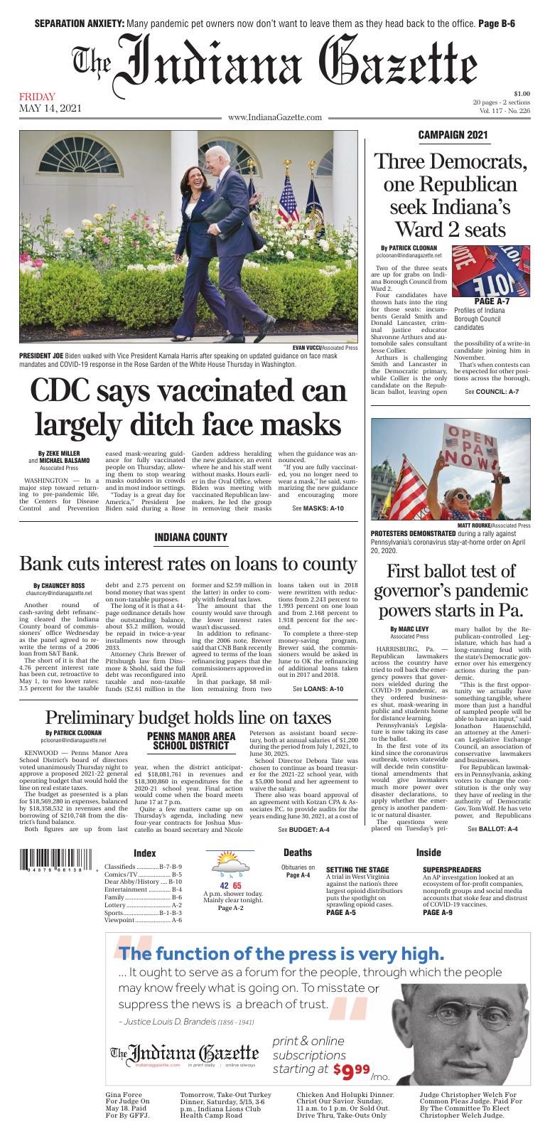 Page A1 Indiana Gazette