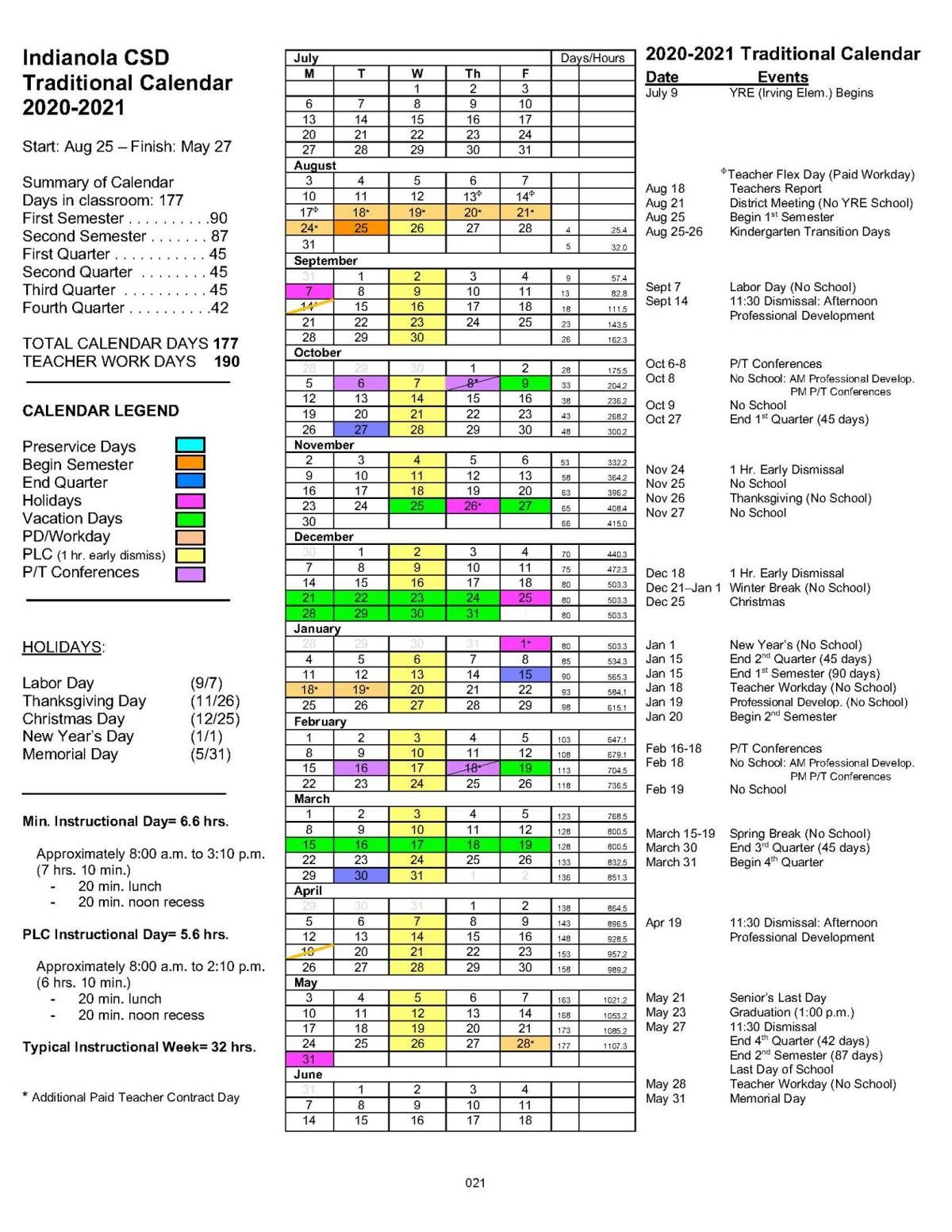 Indianola CSD revamps traditional calendar for 202021 school year