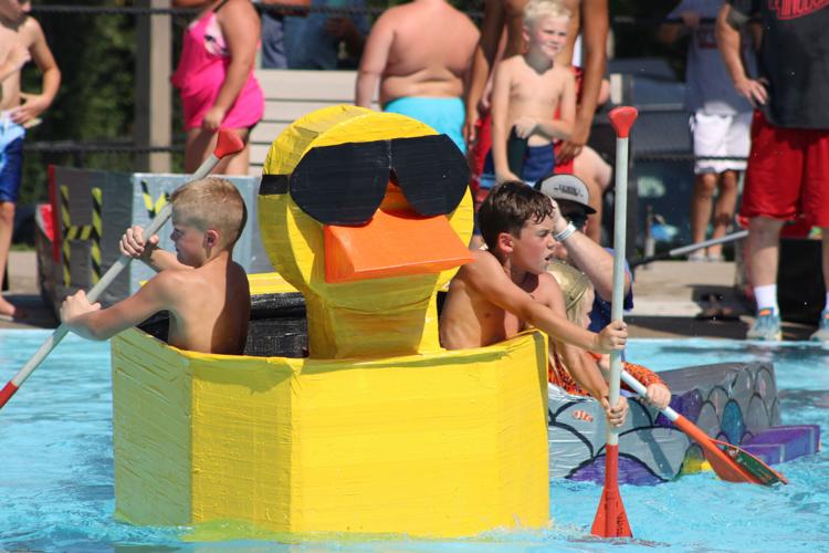 6 photos Cardboard boats float Indianola pool to its close