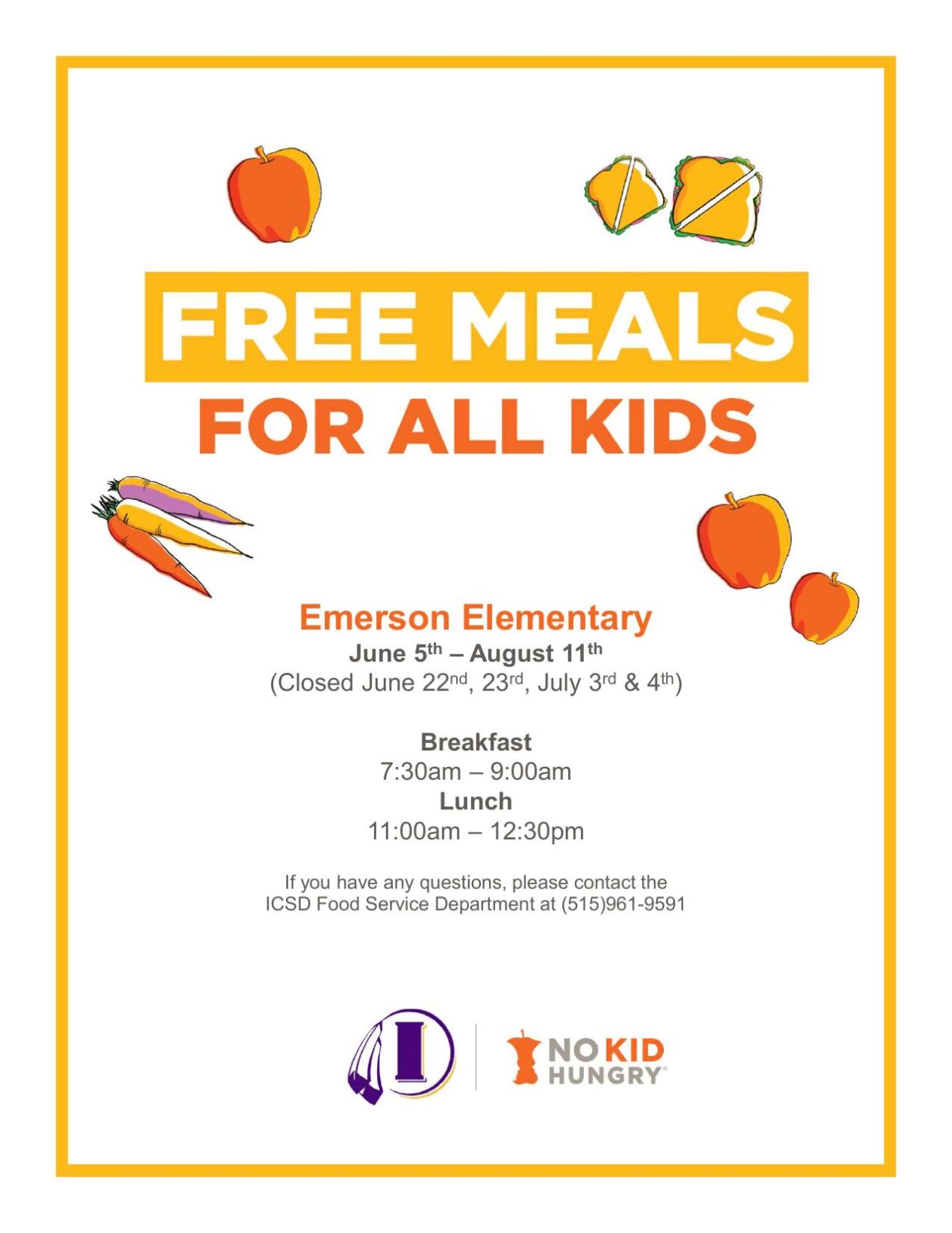 summer meal program flyer