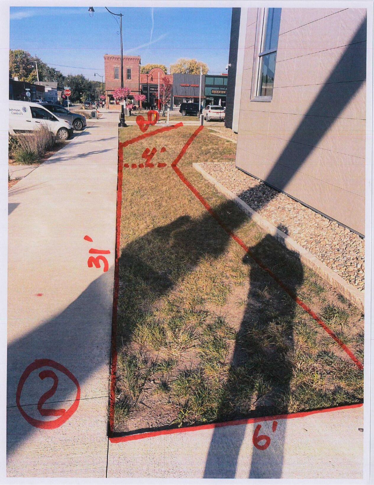 Southwest side of justice center