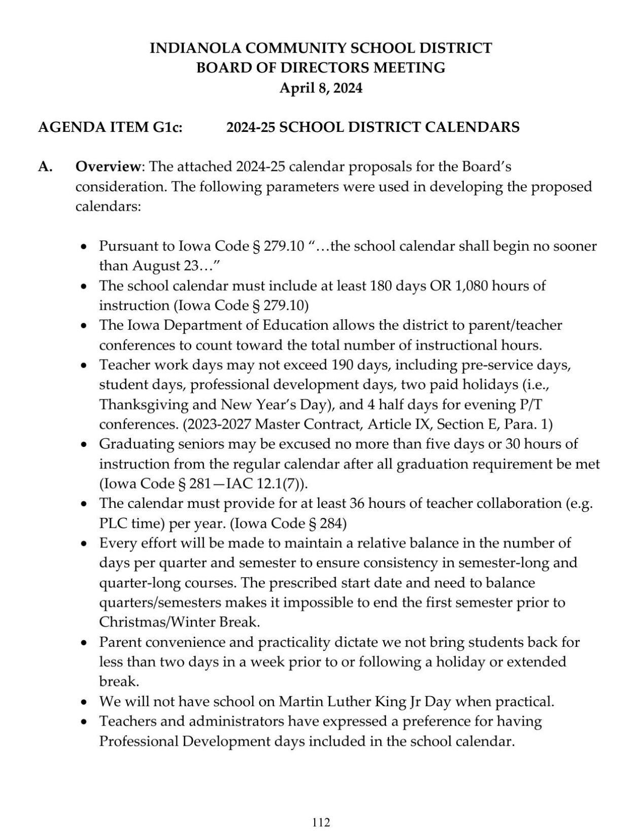 Indianola School Board approves 2024-25 school calendar amid teacher  concerns | News | indianola-ia.com