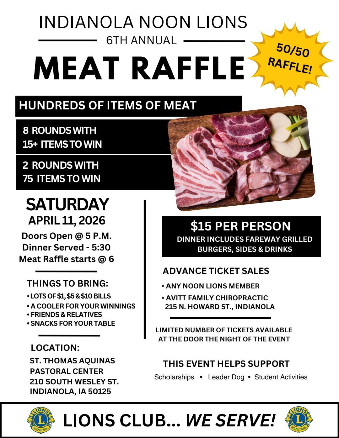 Indianola Noon Lions prepare for April meat raffle | News | indianola ...