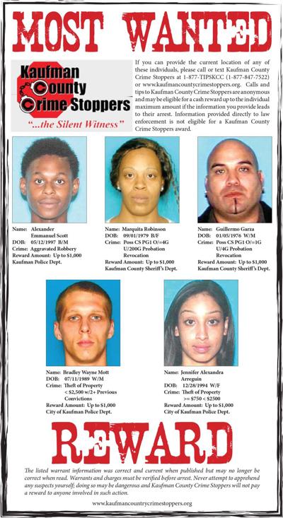 January 2018 Kaufman County S Most Wanted Crime Inforney Com