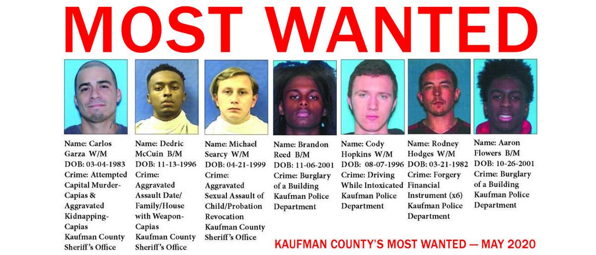 7 Kaufman County Most Wanted fugitives sought on numerous felony