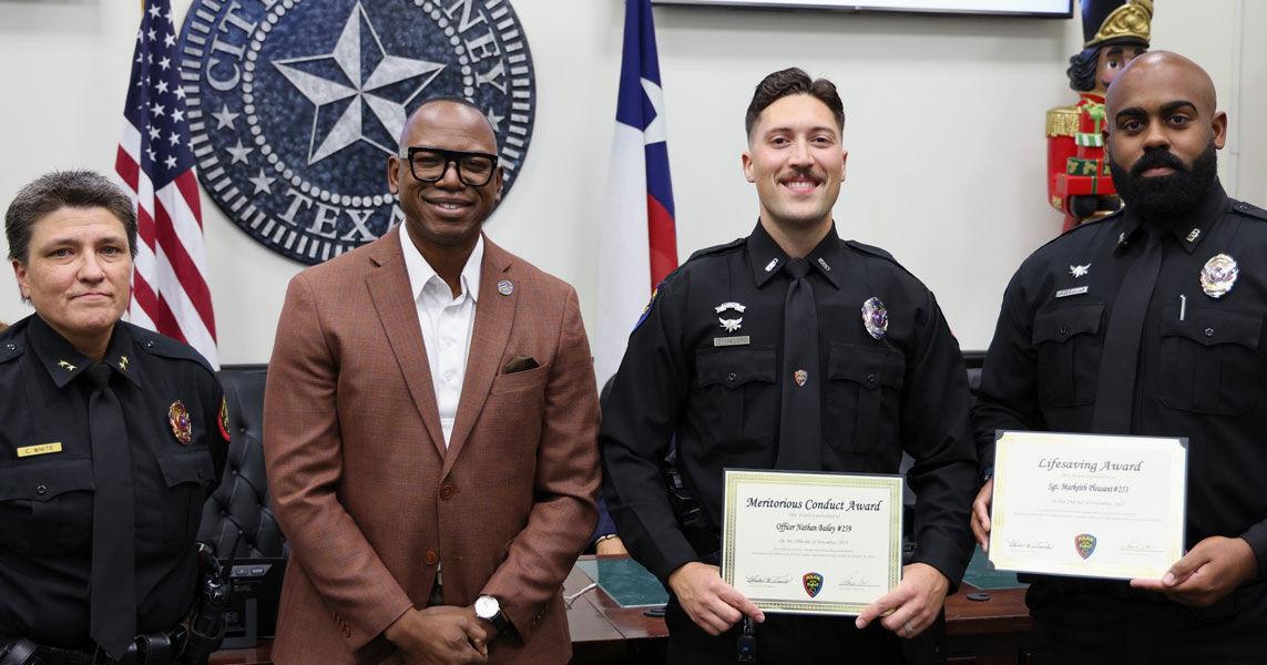 Forney police officers honored with meritorious service, lifesaving ...