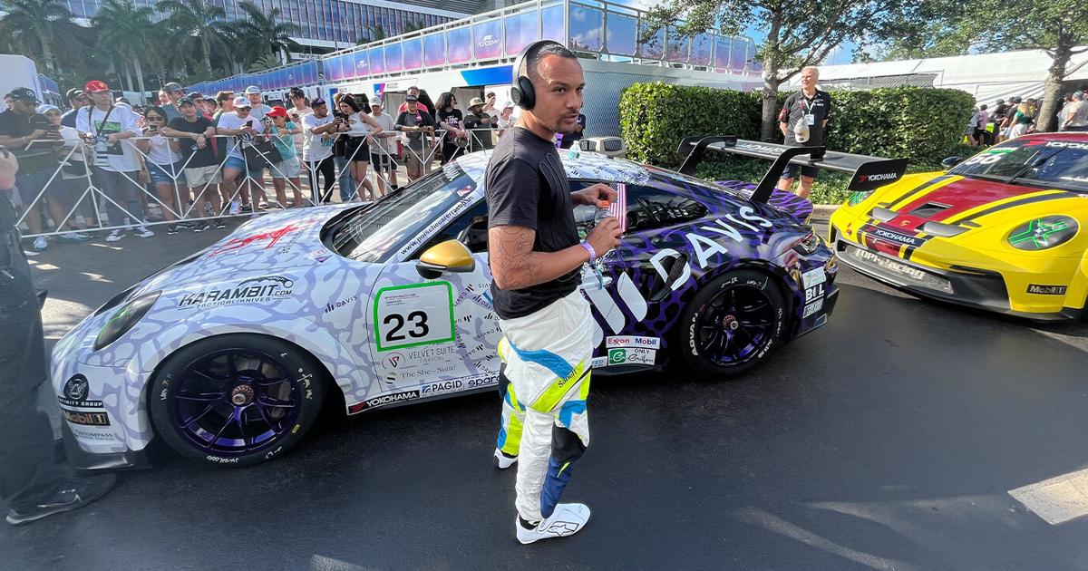 Black Man Racing First Black racer in Porsche Carrera Cup competes at Formula One Miami ...