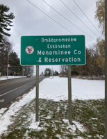 Menominee Indian Tribe of Wisconsin, WisDOT unveil dual-language highway signs