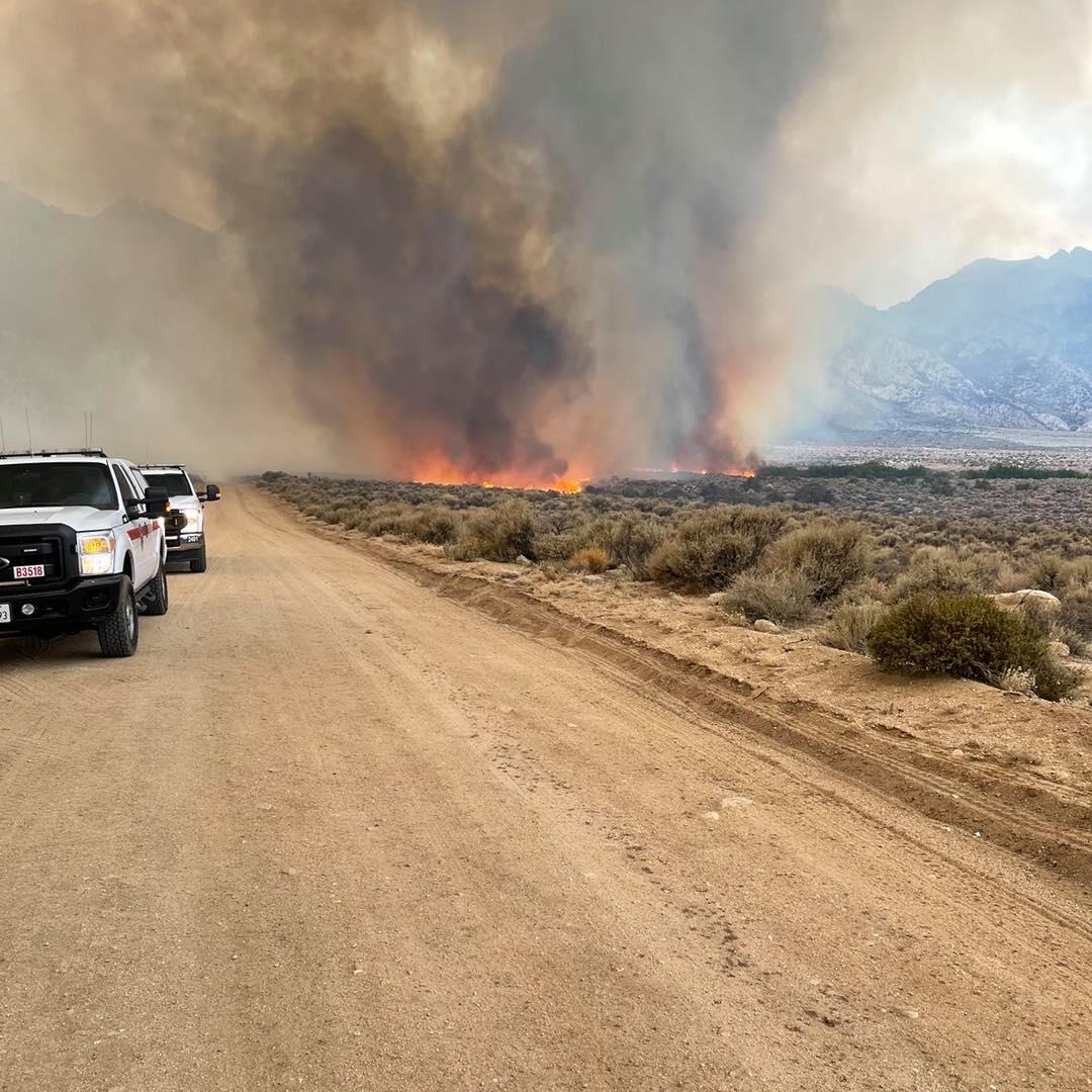 Evacuations initiated Sunday around the Whitney Portal area for the 