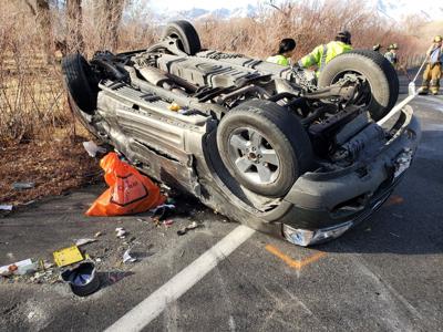 Three-vehicle crash reported on U.S. Highway 395