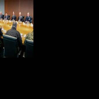 Ukraine's President Volodymyr Zelensky, with German Chancellor Friedrich Merz next to him, in talks with the US delegation, led by special envoy Steve Witkoff and President Donald Trump's son-in-law Jared Kushner