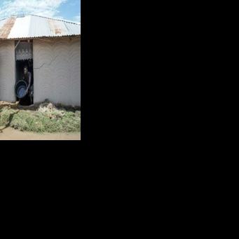 A house inundated by flooding in Nyakach, in western Kenya