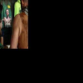 Justin Bieber shirts are sold at Coachella, before the Canadian singer took the stage with a minimalist set and a journey into his musical past