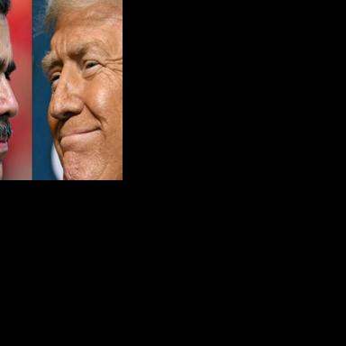 Venezuela's President Nicolas Maduro (L) has a $50 million bounty on his head from US President Donald Trump's (R) administration