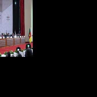 WTO Director-General Ngozi Okonjo-Iweala speaking at the ministerial conference in Yaounde