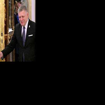 Slovak Prime Minister Robert Fico (right) on his visit to Moscow last year. He says his country has nothing to fear from Russia