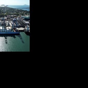 Balboa port on the Pacific side of the Panama Canal